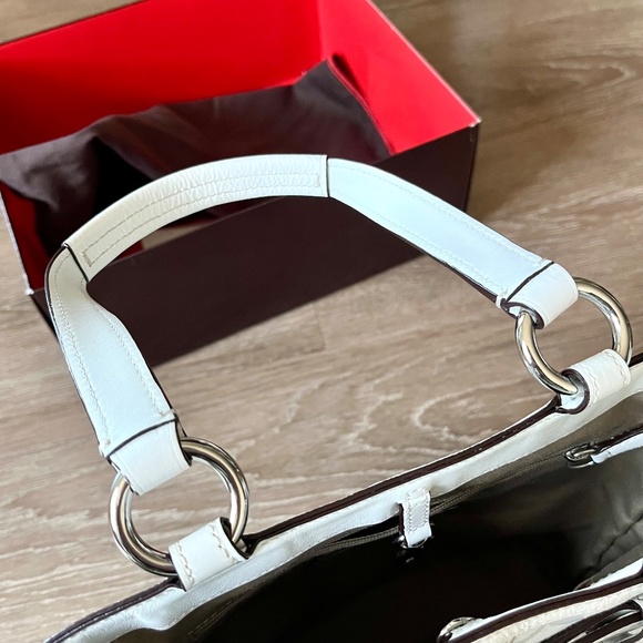 Coach Vintage 2005 Y2K Soho Signature Canvas Leather Small Tote Bucket Bag White - Picture 10 of 14